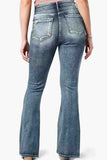 namcoverse Retro Side Button Mid Rise Flares Jeans