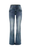 namcoverse Retro Side Button Mid Rise Flares Jeans