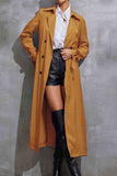 namcoverse Lapel Double-breasted Strappy Trench Coat