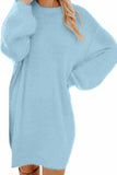 namcoverse Long Sleeve Crew Neck Plush Dress