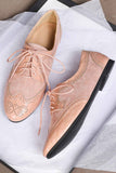 namcoverse Carved Lace Up Leather Shoes