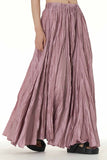 namcoverse Solid Color Pleated Midi Skirt