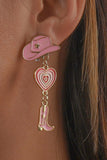 namcoverse Hat Heart Cowboy Boots Earrings