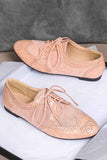 namcoverse Carved Lace Up Leather Shoes