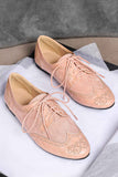 namcoverse Carved Lace Up Leather Shoes