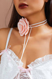 namcoverse Satin Flower Choker Necklace