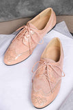 namcoverse Carved Lace Up Leather Shoes