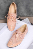 namcoverse Carved Lace Up Leather Shoes