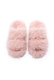 namcoverse Solid Color Open Toe Home Fuzzy Slippers