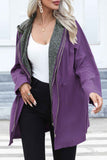 namcoverse Strappy Patchwork Hooded Zip Up Trench Coat