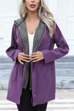 namcoverse Strappy Patchwork Hooded Zip Up Trench Coat