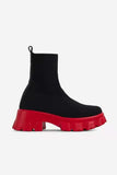 namcoverse Knit Platform Sock Ankle Boots