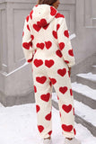 namcoverse Plush Heart Zip Hooded Jumpsuit