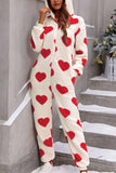 namcoverse Plush Heart Zip Hooded Jumpsuit