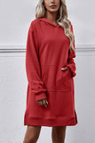 namcoverse Pocket Slit Midi Hoodie Dress