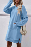 namcoverse Pocket Slit Midi Hoodie Dress