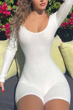 namcoverse Long Sleeve U Neck Bodycon Rompers