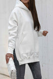 namcoverse Solid Color Pocket Slit Hoodie