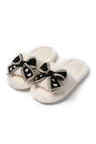 namcoverse Bow Heart Slip-on Fuzzy Slippers