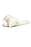 namcoverse Suede Bow Rhinestone Indoor Slippers