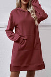 namcoverse Pocket Slit Midi Hoodie Dress