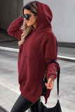 namcoverse Solid Color Pocket Slit Hoodie