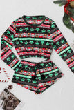 namcoverse Christmas Long Sleeve Shorts Pajamas Set